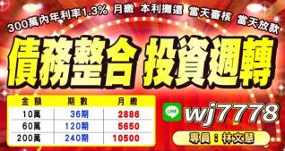 債務整合 投資週轉