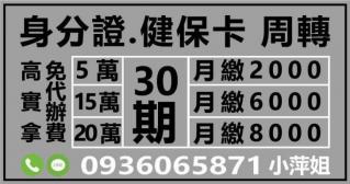 身分證借款&健保卡借款資訊