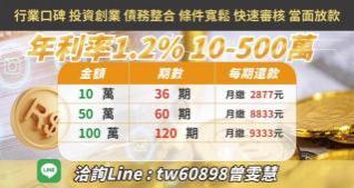 債務整合 條件寬鬆 快速審核 當面放款