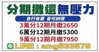 分期攤還無壓力，各行各業皆可辦理