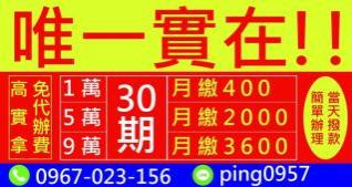 唯一實在！！ 證件借款，高撥款率