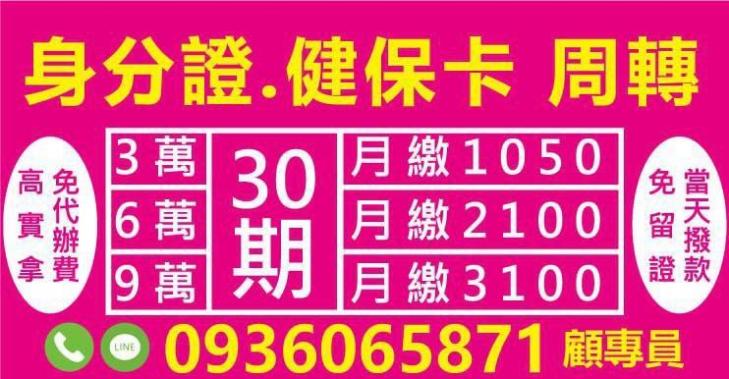 身分證、健保卡借款方案